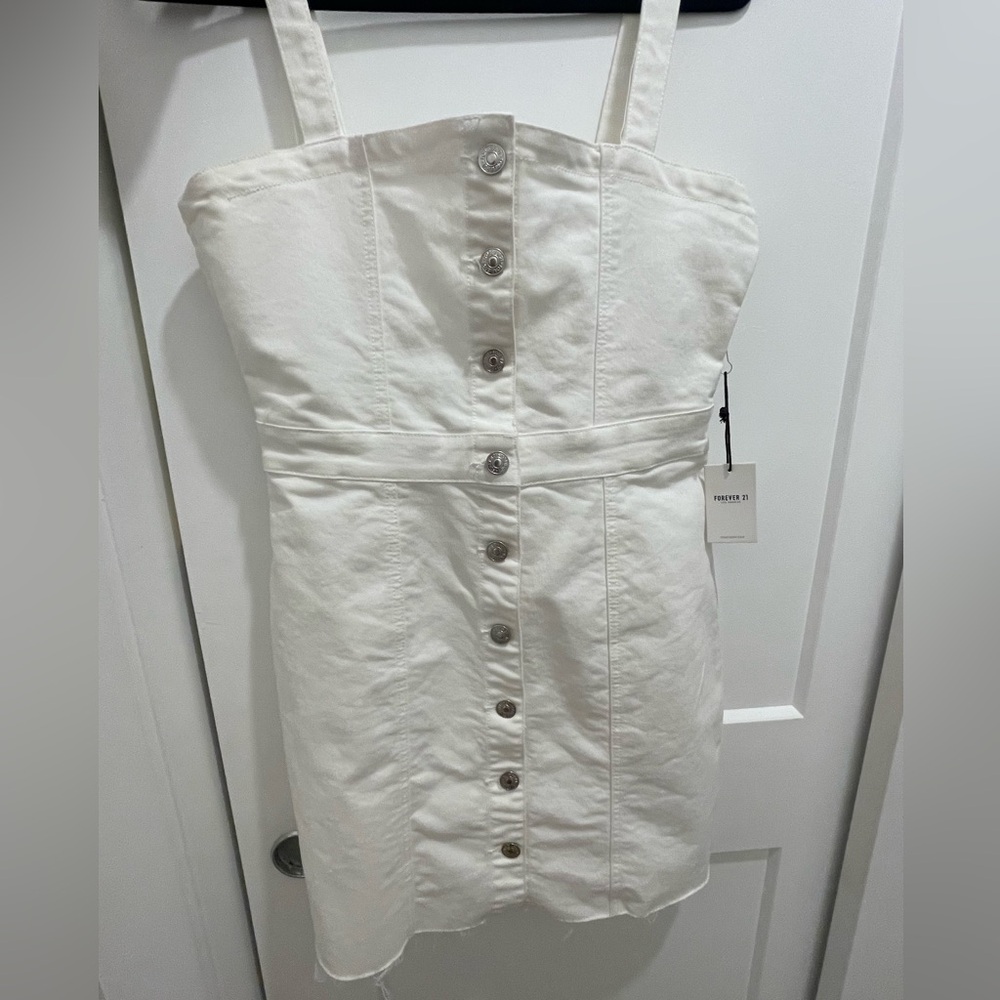 White Denim Dress